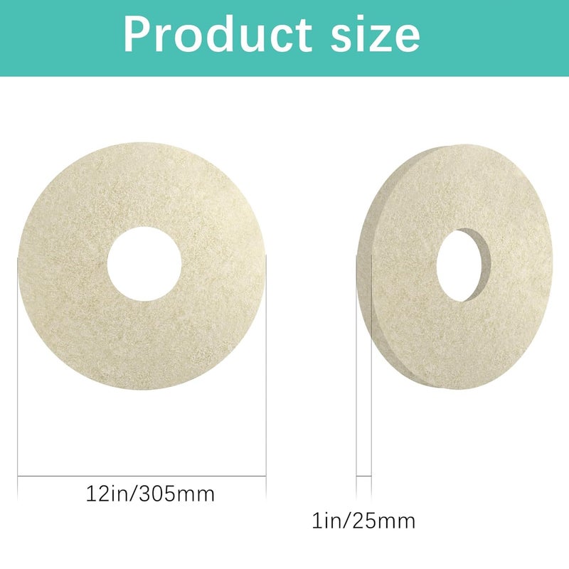 Qwtqwt 12" Scrubbing Disc for Oreck ORB550MC Orbiter Floor Machine,2 PCS Floor Buffer Pad Fits for Tile and Vinyl,Polishing Pads for ORB550MC Oreck Commercial Orbiter Hard Floor Cleaner Machine - Image 4